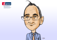 Karikaturist Di Vino am Stand der DANV beim Deutschen Steuerberatertag in Wien